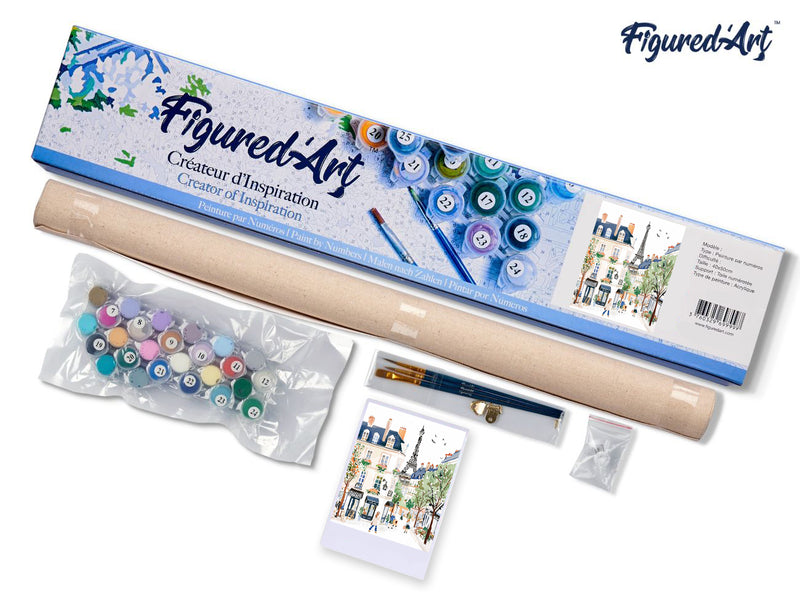 Peinture Par Numéros - Aquarelle Rue De Paris