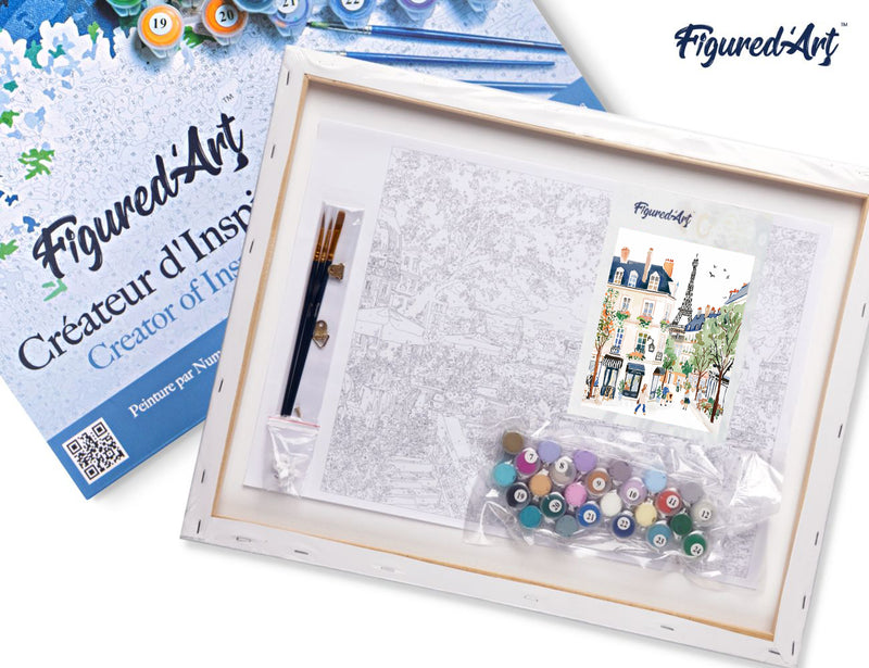 Peinture Par Numéros - Aquarelle Rue De Paris