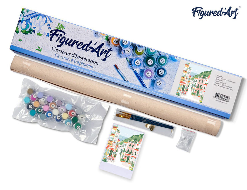 Peinture Par Numéros - Ville Côtière Pastel