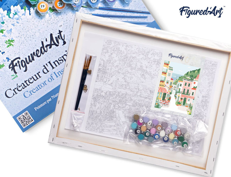 Peinture Par Numéros - Ville Côtière Pastel