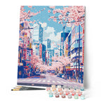 Peinture Par Numéros - Fleurs De Cerisier De Tokyo