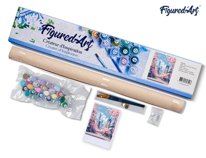 Peinture Par Numéros - Fleurs De Cerisier De Tokyo