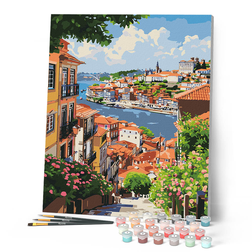 Peinture Par Numéros - Vue Sur Le Fleuve À Porto