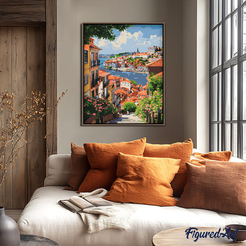 Peinture Par Numéros - Vue Sur Le Fleuve À Porto