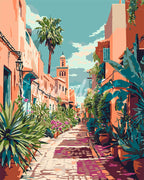 Peinture Par Numéros - Ruelle Marocaine