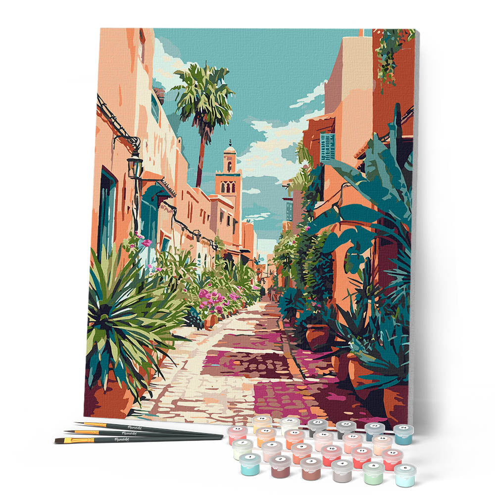 Peinture Par Numéros - Ruelle Marocaine