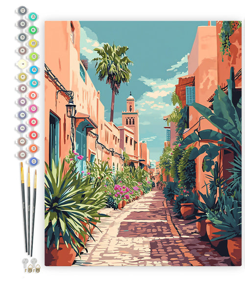 Peinture Par Numéros - Ruelle Marocaine