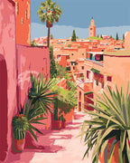 Peinture Par Numéros - Vue Sur Une Ville Marocaine