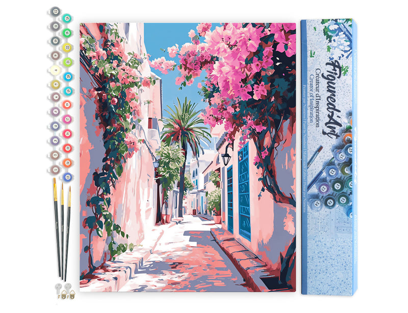Peinture Par Numéros - Ruelle Fleurie
