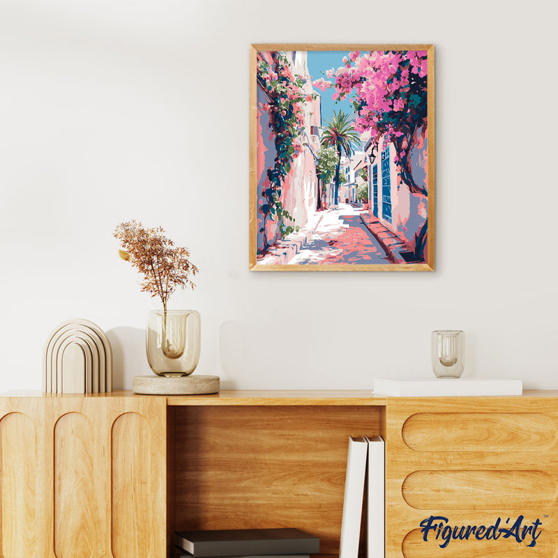 Peinture Par Numéros - Ruelle Fleurie