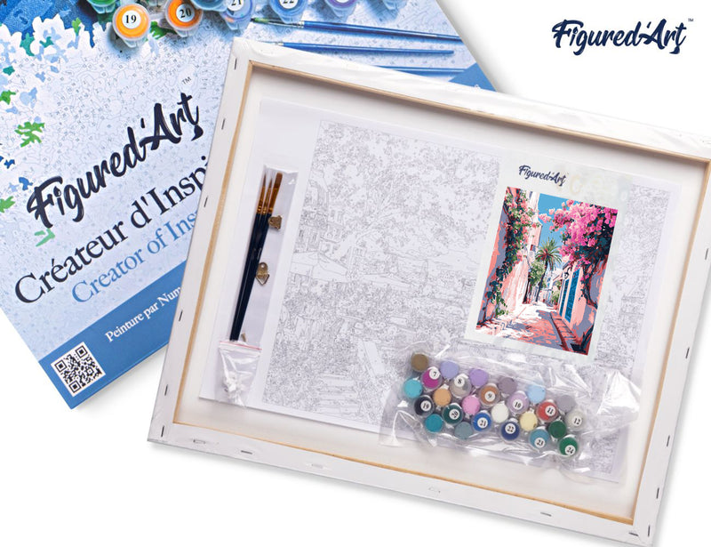 Peinture Par Numéros - Ruelle Fleurie