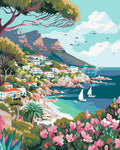 Paint By Numbers - Coastal Town In Spring