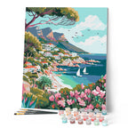 Paint By Numbers - Coastal Town In Spring