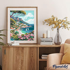 Paint By Numbers - Coastal Town In Spring