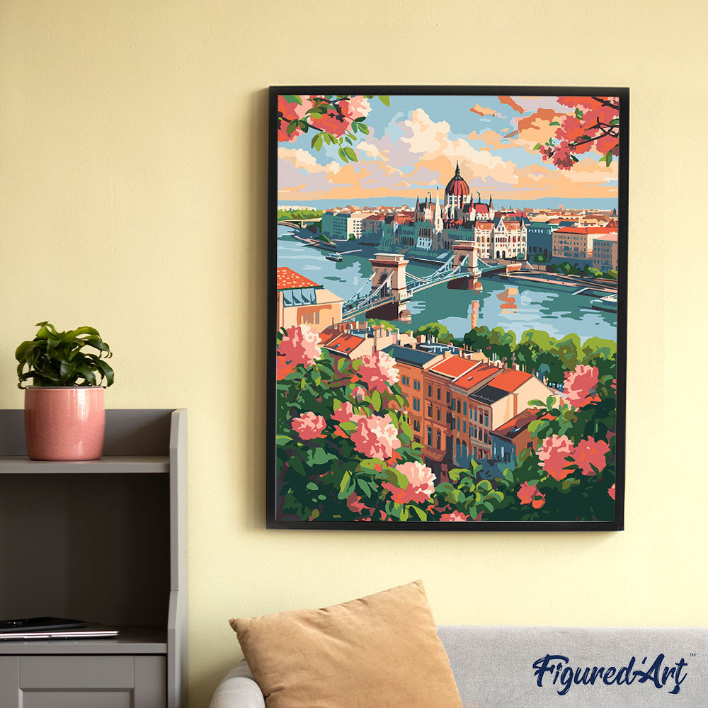 Pintura por números - Budapest en flores