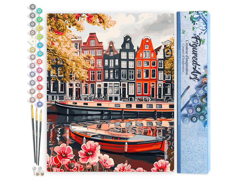 Peinture Par Numéros - Vue Du Canal À Amsterdam