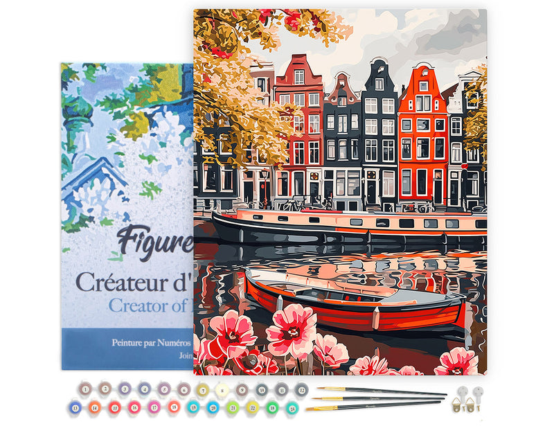 Peinture Par Numéros - Vue Du Canal À Amsterdam