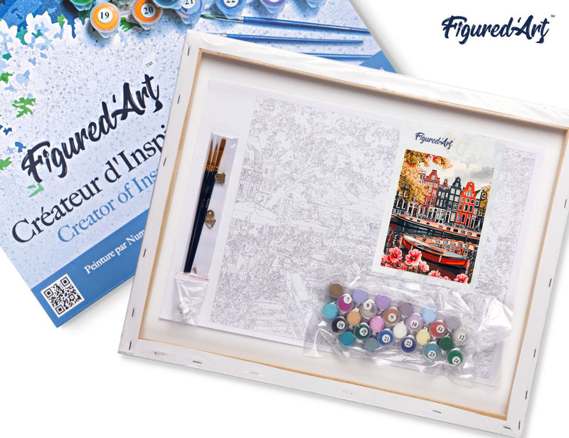 Peinture Par Numéros - Vue Du Canal À Amsterdam