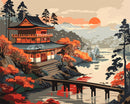 Peinture par numéros Figured'Art Vue Vintage sur la Pagode