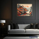 Peinture Par Numéros - Vue Vintage Sur La Pagode - Toile Roulée