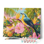 Pintura por números - Aves del jardín tropical