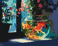 Peinture Par Numéros - Bocal À Poissons Ensoleillé