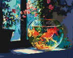 Peinture Par Numéros - Bocal À Poissons Ensoleillé