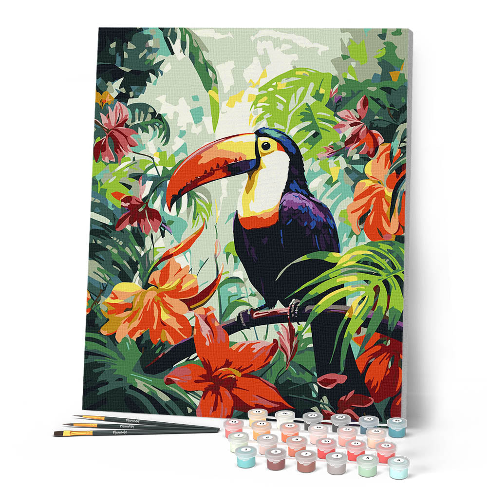 Peinture Par Numéros - Toucan Dans La Jungle