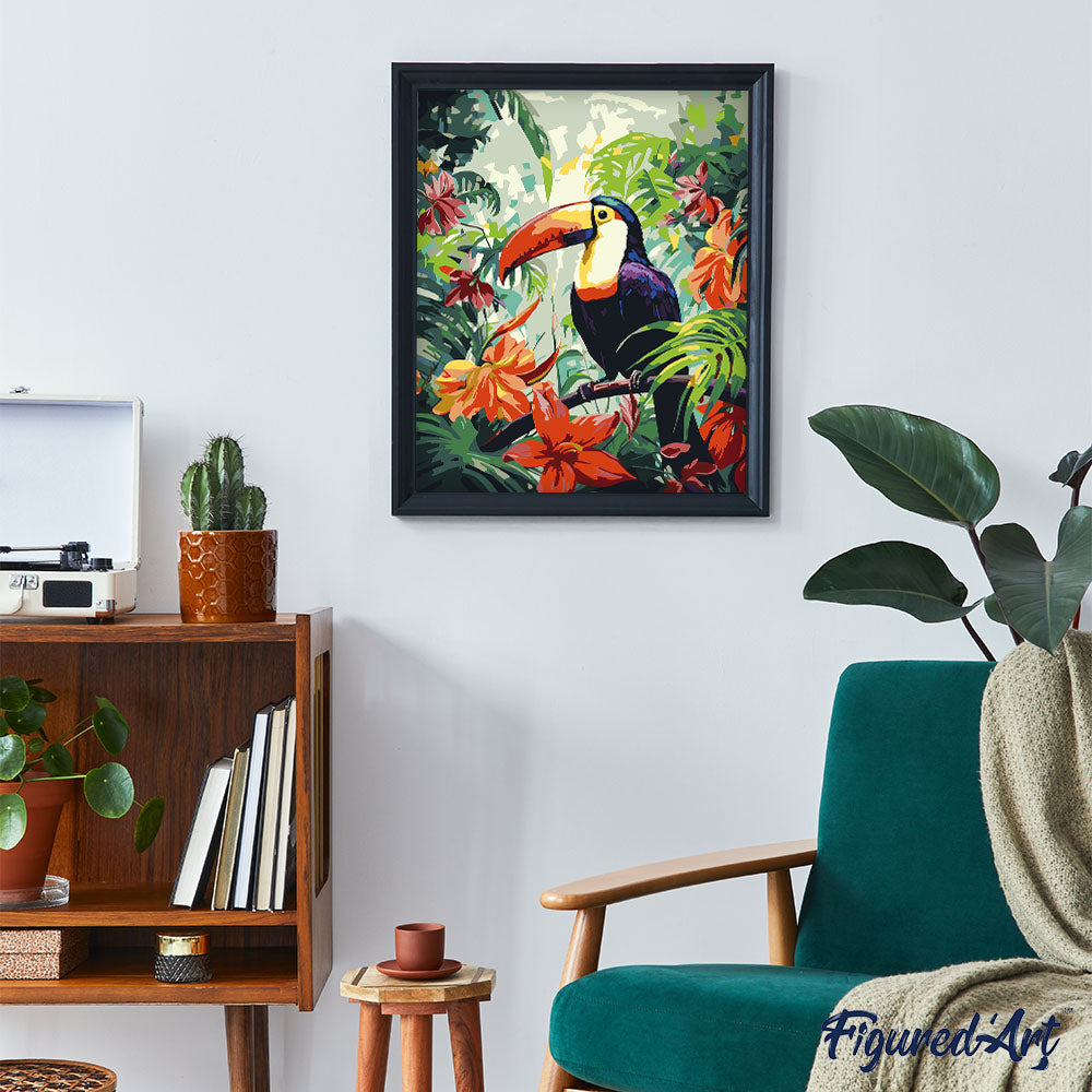 Peinture Par Numéros - Toucan Dans La Jungle