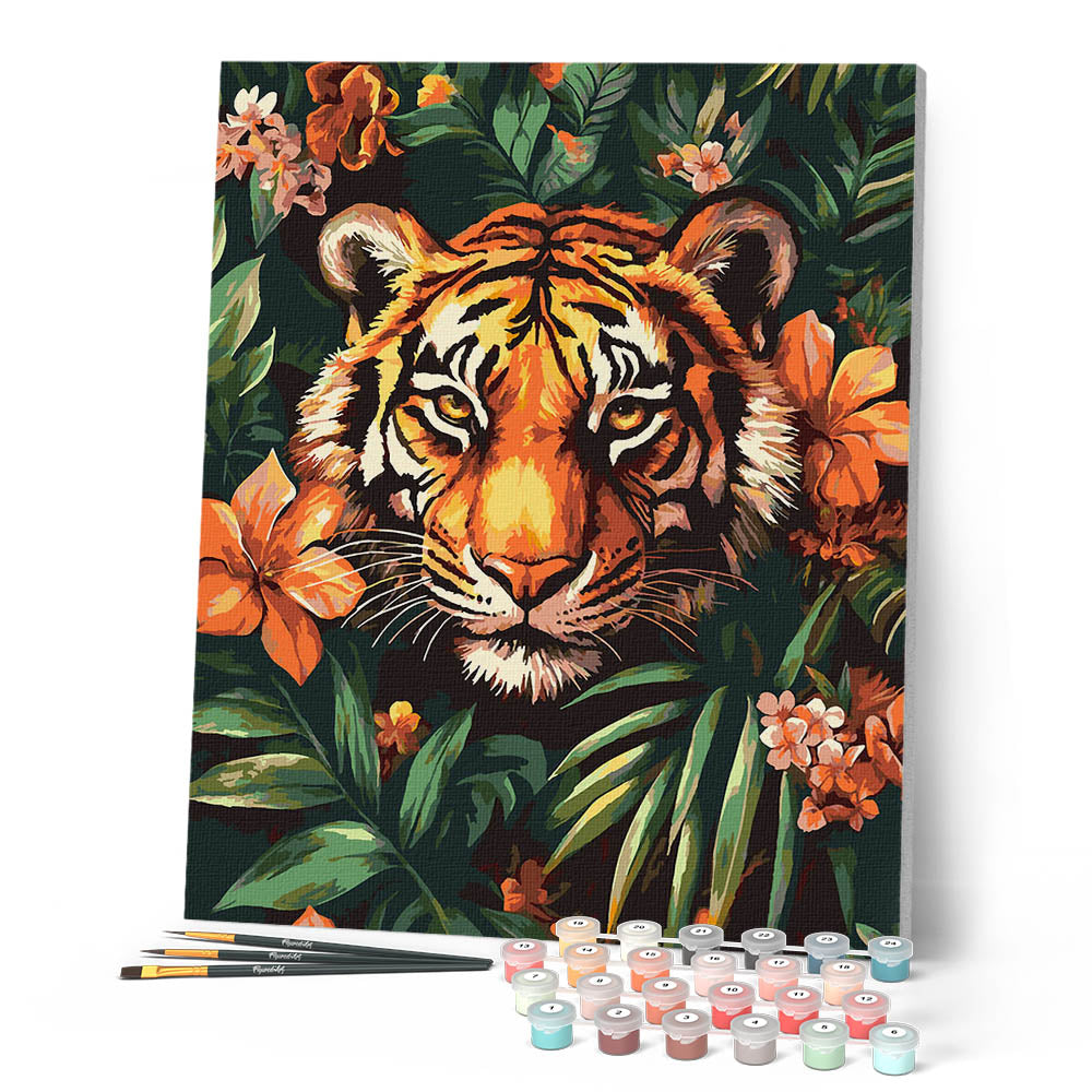 Peinture Par Numéros - Tigre Tropical