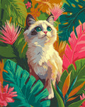 Peinture Par Numéros - Chaton Ragdoll Dans La Jungle