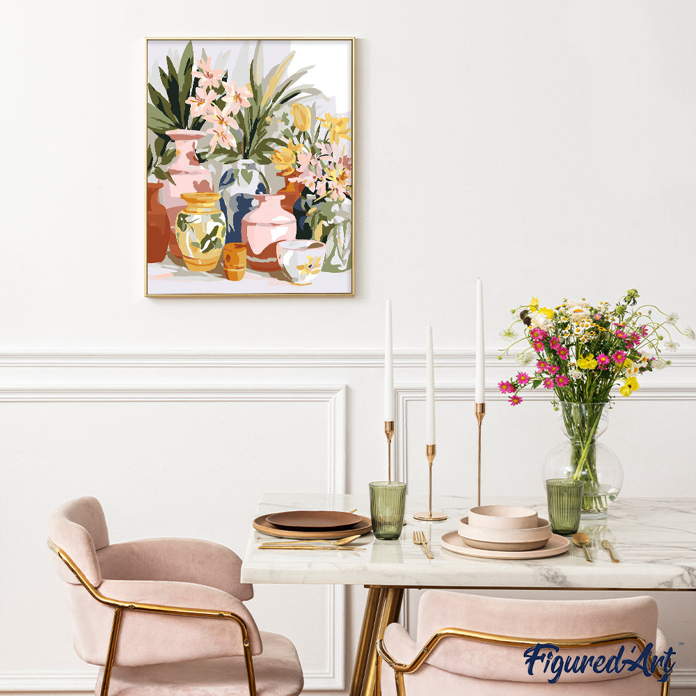 Paint by Numbers - Pottery and Flowers