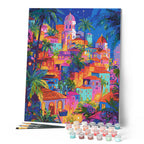 Peinture Par Numéros - Ville Tropicale De Rêve