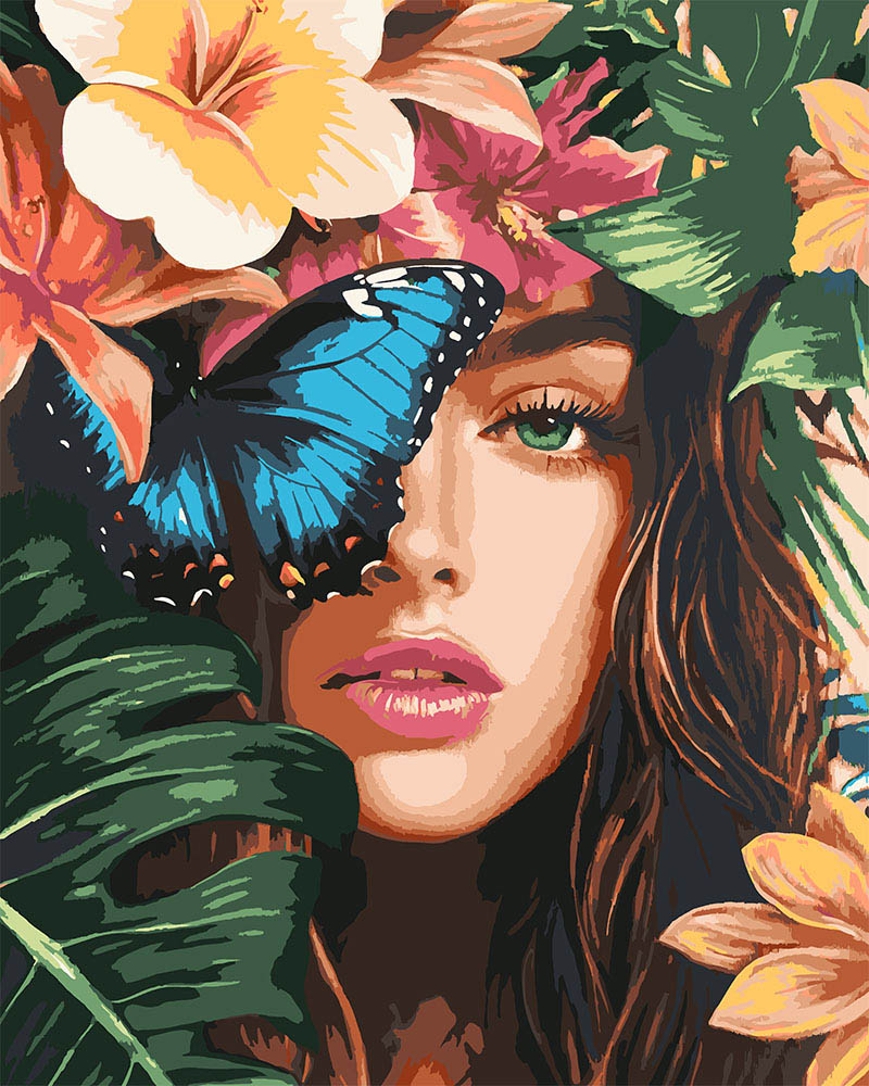 Pintura por números - Belleza tropical