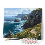 Peinture Par Numéros - Prairie Fleurie En Bord De Falaise