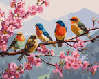 Peinture Par Numéros - La Bande Des Oiseaux Chanteurs
