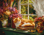 Peinture Par Numéros - Fenêtre Cosy Et Chat