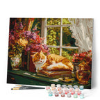 Peinture Par Numéros - Fenêtre Cosy Et Chat