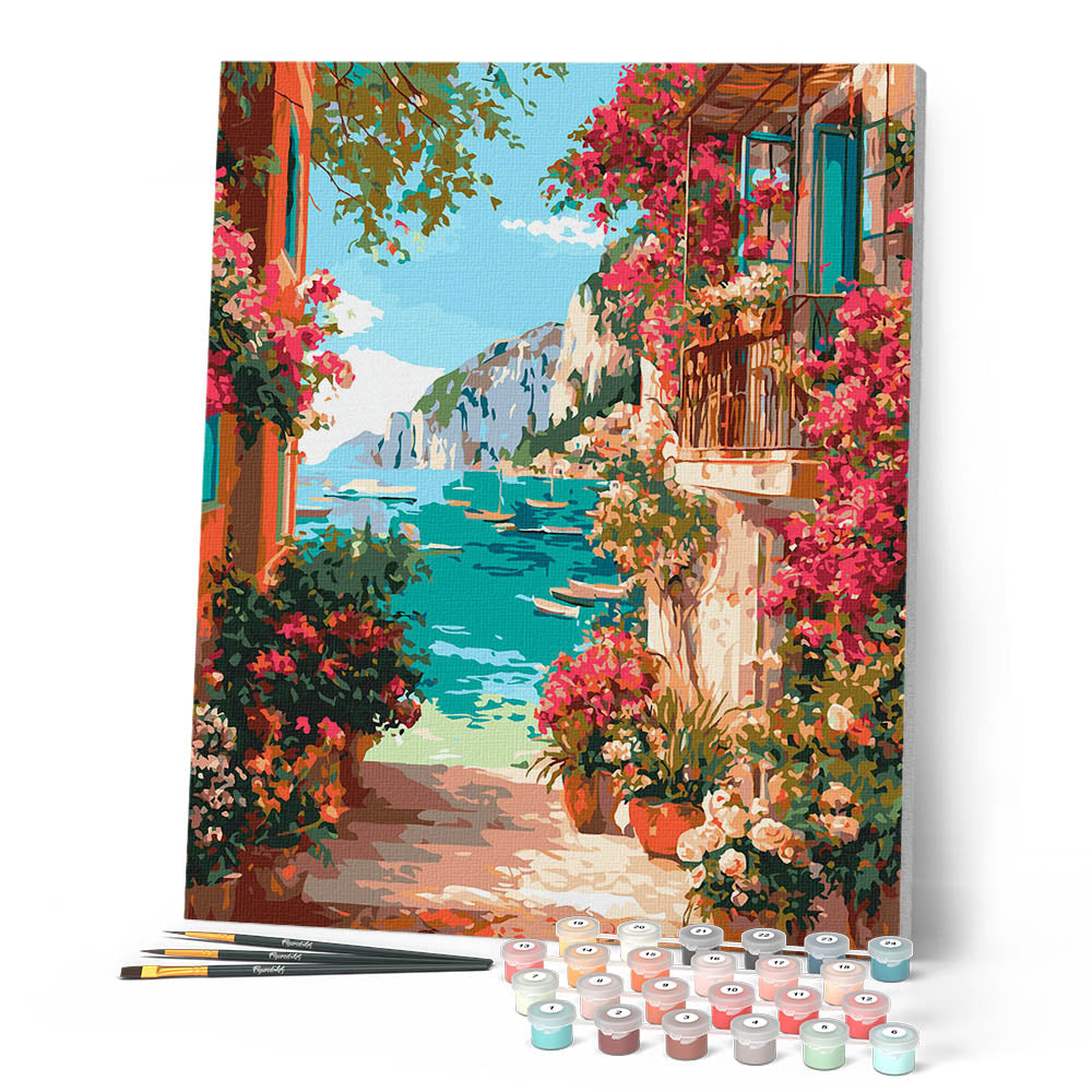 Peinture Par Numéros - Vue Sur La Riviera Italienne