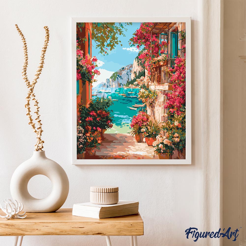 Peinture Par Numéros - Vue Sur La Riviera Italienne