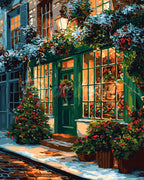 Peinture Par Numéros - Porte Verte Festive
