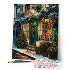 Peinture Par Numéros - Porte Verte Festive