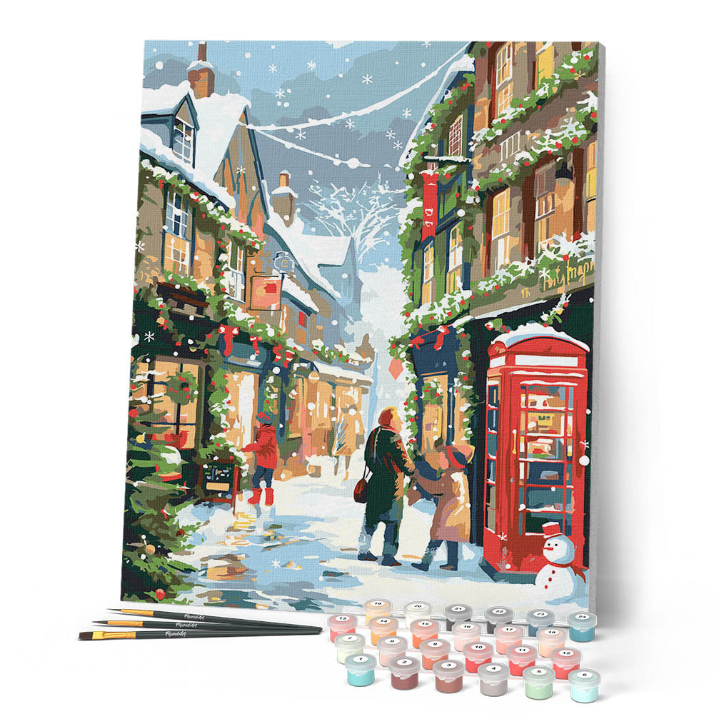 Peinture Par Numéros - Rue De Noël Britannique
