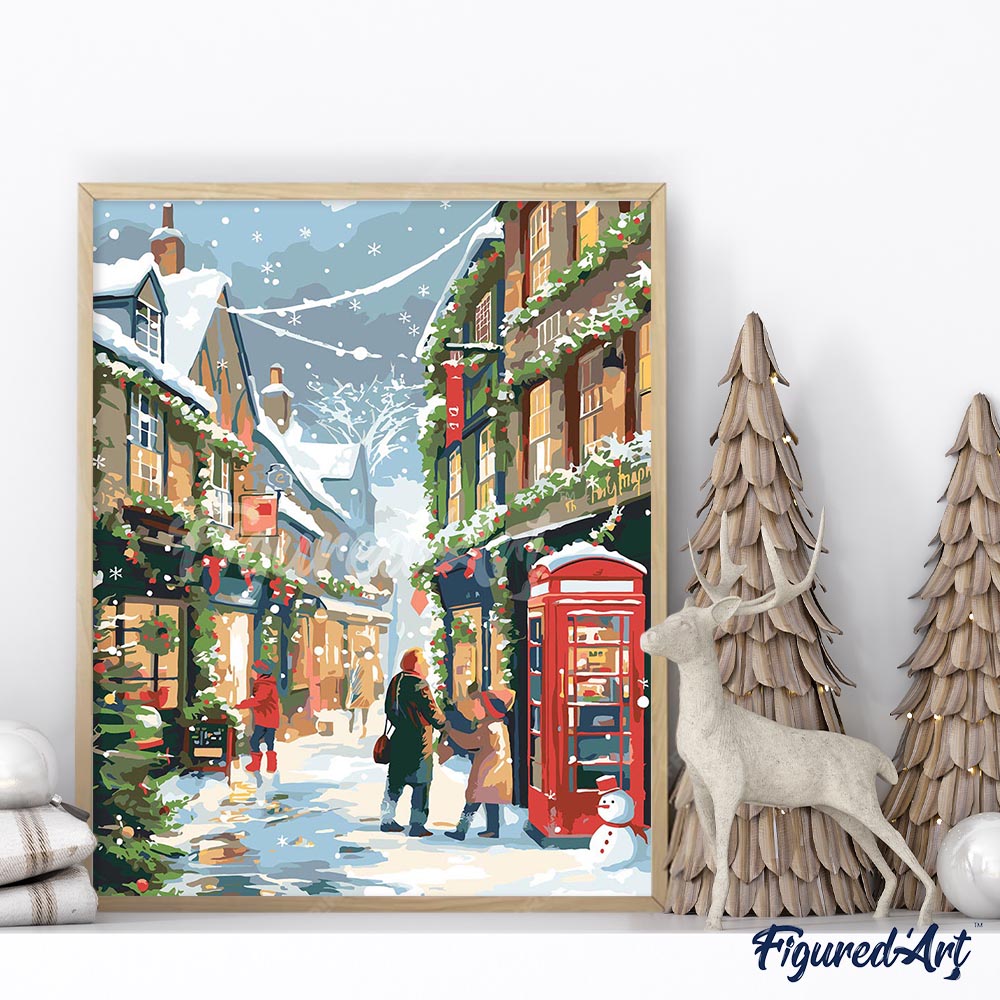 Peinture Par Numéros - Rue De Noël Britannique