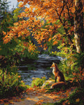 Peinture Par Numéros - Renard Roux Près De La Rivière