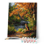 Peinture Par Numéros - Renard Roux Près De La Rivière