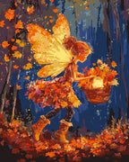 Pintura por números - El hada recolectora de hojas