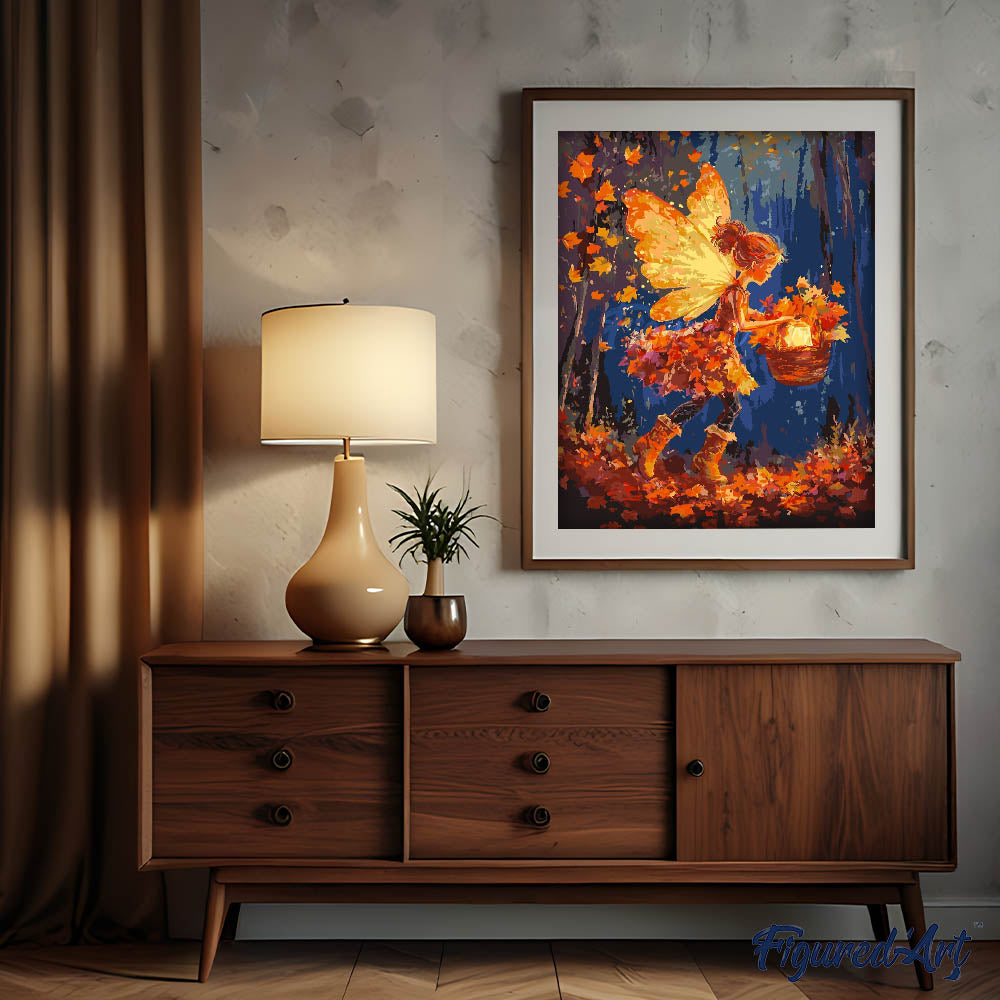 Pintura por números - El hada recolectora de hojas