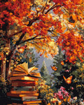 Peinture Par Numéros - Lecture D'Automne Et Papillons