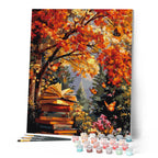 Peinture Par Numéros - Lecture D'Automne Et Papillons